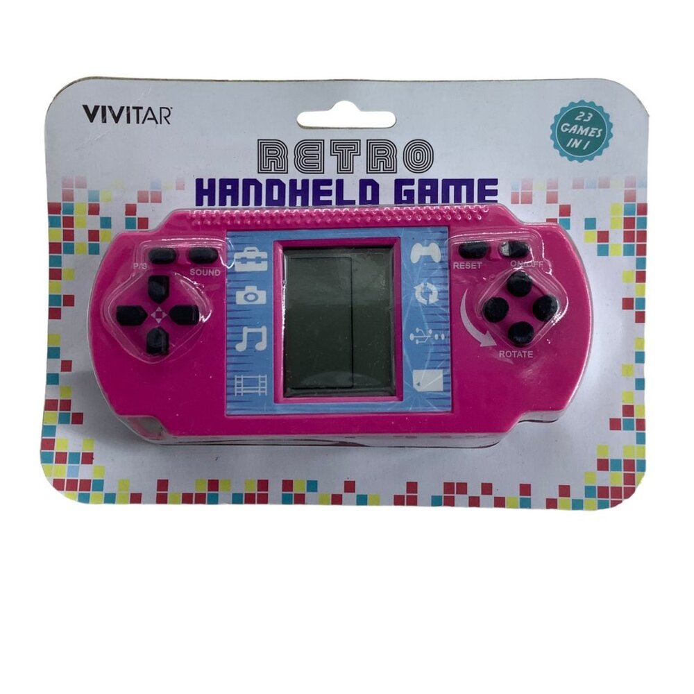 VIVITAR Retro Handheld Game-23‎ Games in 1 Tank Game Wall Ball Car Racer NEW